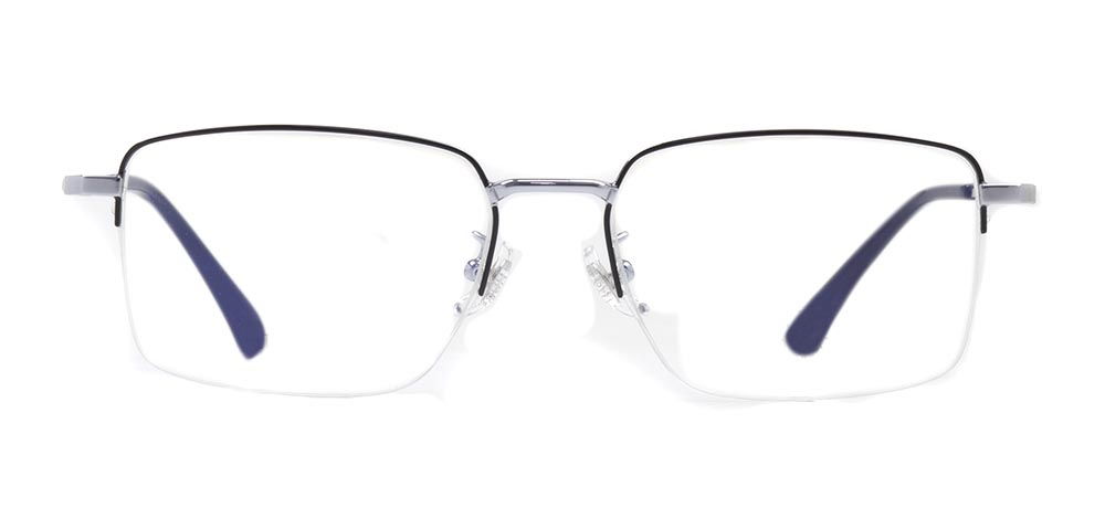 ROCOCO ROC 8552-C.04 Optik Genç Erkek Köşeli Yarım Çerçeveli Titanyum - 1