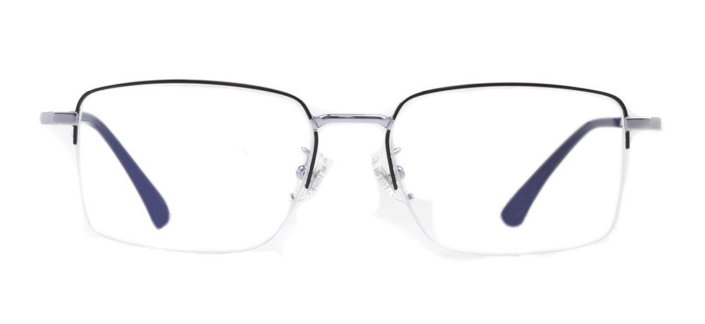 ROCOCO ROC 8552-C.04 Optik Genç Erkek Köşeli Yarım Çerçeveli Titanyum - 1