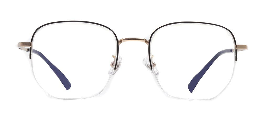 ROCOCO ROC 8555-C.01 Optik Genç Kadın Köşeli Yarım Çerçeveli Titanyum - 1