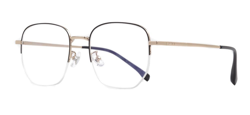 ROCOCO ROC 8555-C.01 Optik Genç Kadın Köşeli Yarım Çerçeveli Titanyum - 2