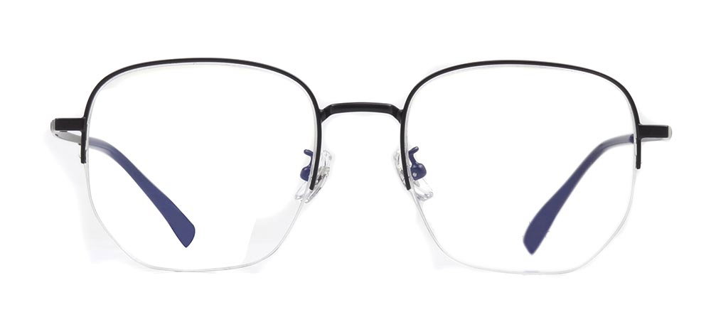 ROCOCO ROC 8555-C.02 Optik Genç Erkek, Kadın, Unisex Köşeli Yarım Çerçeveli Titanyum - 1