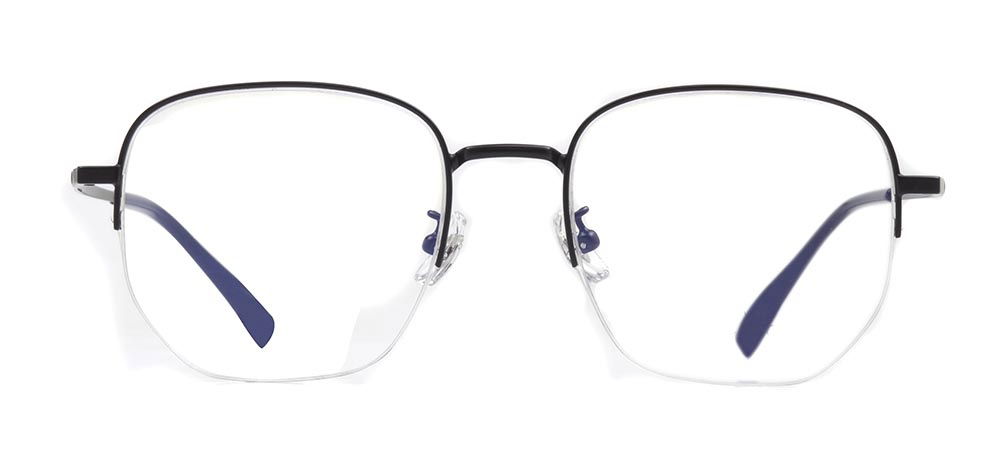 ROCOCO ROC 8555-C.02 Optik Genç Erkek,Kadın,Unisex Köşeli Yarım Çerçeveli Titanyum - 1