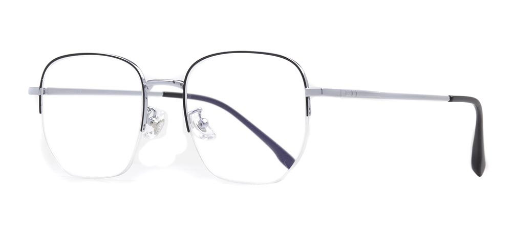 ROCOCO ROC 8555-C.04 Optik Genç Erkek, Kadın, Unisex Köşeli Yarım Çerçeveli Titanyum - 2