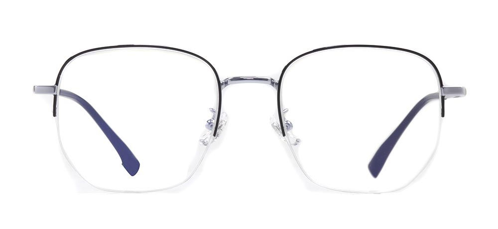 ROCOCO ROC 8555-C.04 Optik Genç Erkek,Kadın,Unisex Köşeli Yarım Çerçeveli Titanyum - 1