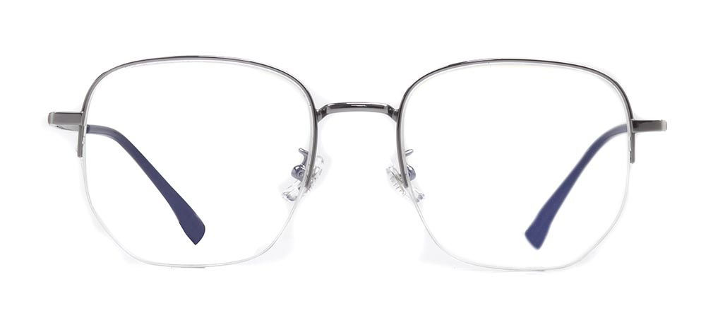 ROCOCO ROC 8555-C.07 Optik Genç Erkek,Kadın,Unisex Köşeli Yarım Çerçeveli Titanyum - 1