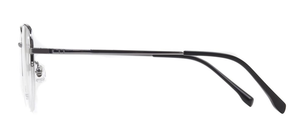 ROCOCO ROC 8555-C.07 Optik Genç Erkek,Kadın,Unisex Köşeli Yarım Çerçeveli Titanyum - 3