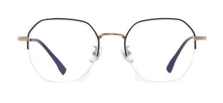 ROCOCO ROC 8558-C.01 Optik Genç Kadın Geometrik Yarım Çerçeveli Titanyum - ROCOCO