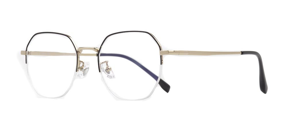 ROCOCO ROC 8558-C.01 Optik Genç Kadın Geometrik Yarım Çerçeveli Titanyum - 2