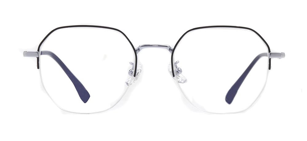 ROCOCO ROC 8558-C.04 Optik Genç Erkek, Kadın, Unisex Geometrik Yarım Çerçeveli Titanyum - 1