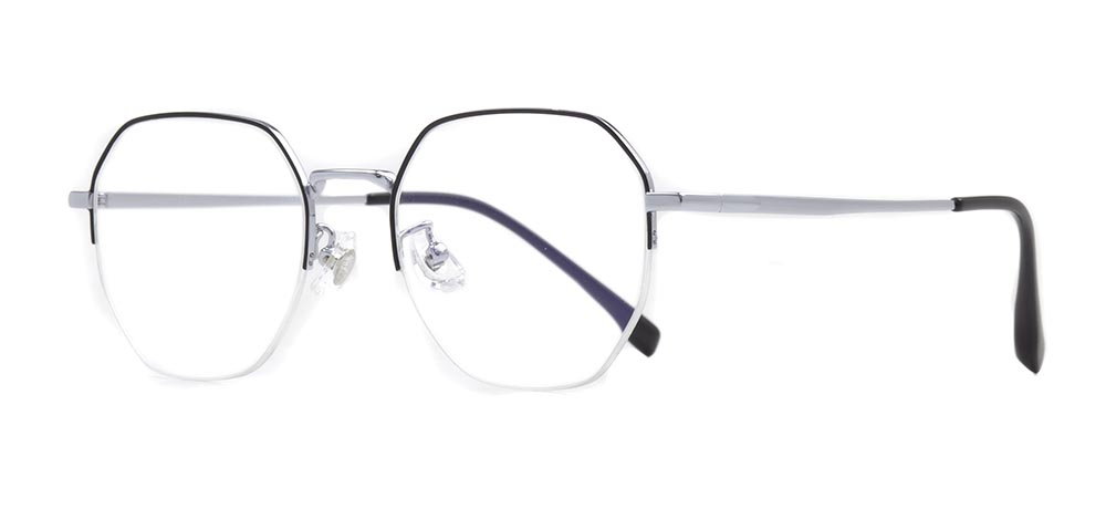 ROCOCO ROC 8558-C.04 Optik Genç Erkek, Kadın, Unisex Geometrik Yarım Çerçeveli Titanyum - 2