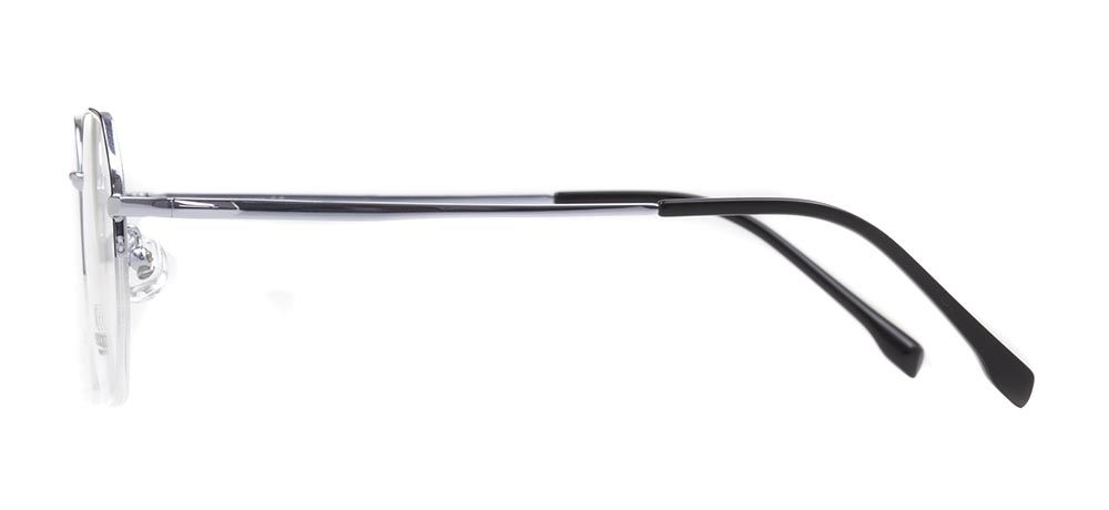 ROCOCO ROC 8558-C.04 Optik Genç Erkek,Kadın,Unisex Geometrik Yarım Çerçeveli Titanyum - 3