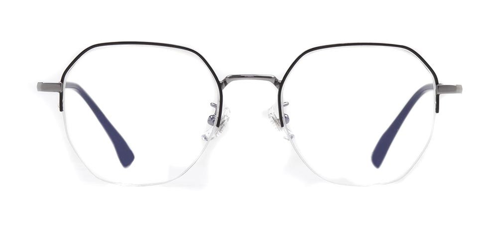 ROCOCO ROC 8558-C.07 Optik Genç Erkek, Kadın, Unisex Geometrik Yarım Çerçeveli Titanyum - 1