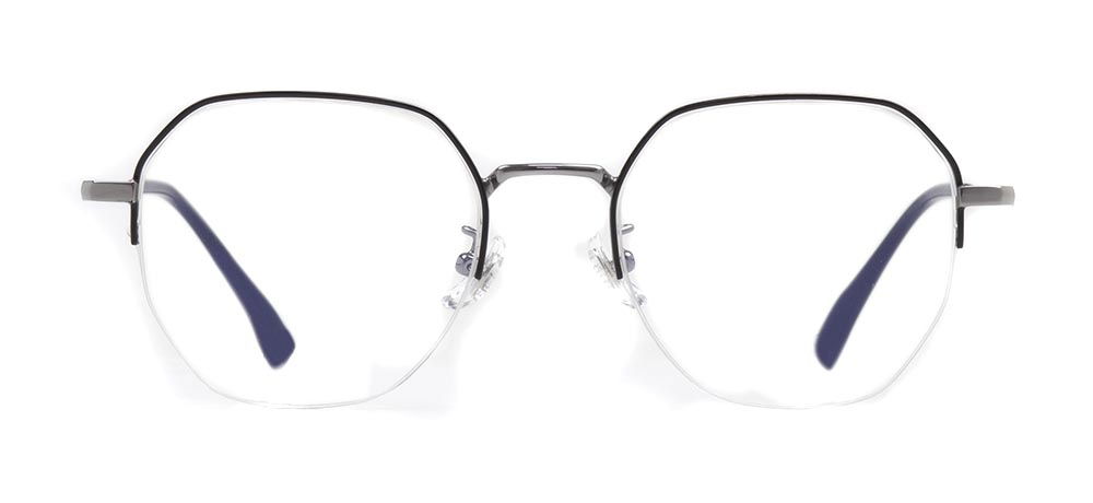 ROCOCO ROC 8558-C.07 Optik Genç Erkek,Kadın,Unisex Geometrik Yarım Çerçeveli Titanyum - 1