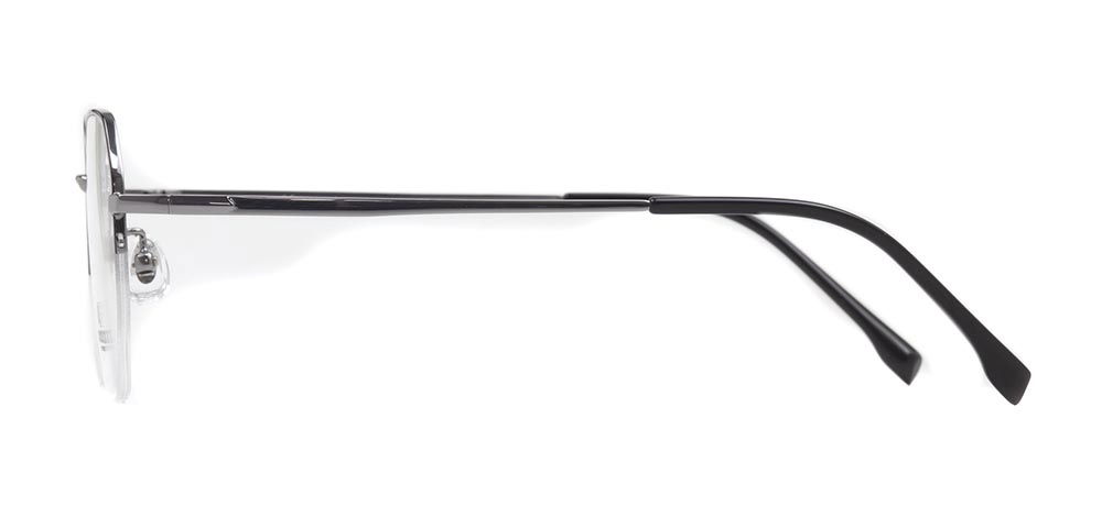 ROCOCO ROC 8558-C.07 Optik Genç Erkek,Kadın,Unisex Geometrik Yarım Çerçeveli Titanyum - 3