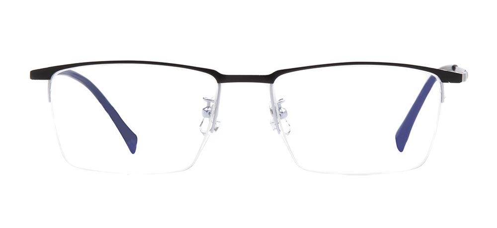 ROCOCO ROC 8572-C4 Optik Genç Erkek Köşeli Yarım Çerçeveli Metal - 1