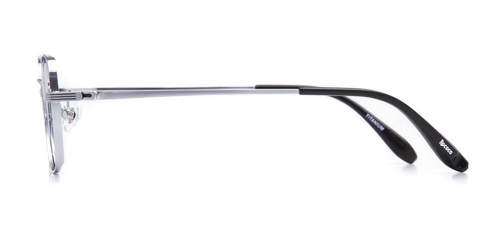 ROCOCO ROC 8576-C.0101 Optik Genç Erkek,Kadın,Unisex Köşeli Çerçeveli Titanyum - 3