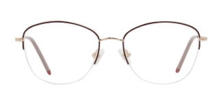 ROCOCO ROC 8651-C.01 Optik Genç,Yetişkin Kadın Oval Yarım Çerçeveli Titanyum - ROCOCO