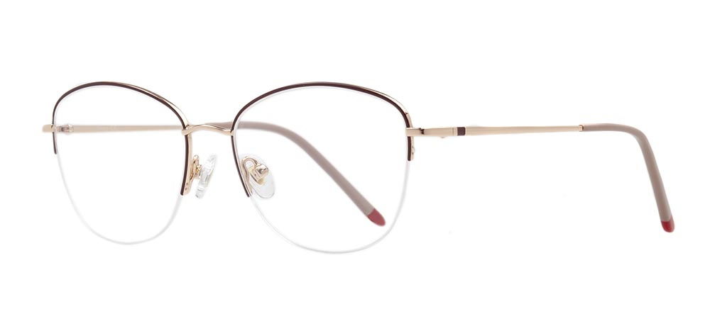 ROCOCO ROC 8651-C.01 Optik Genç,Yetişkin Kadın Oval Yarım Çerçeveli Titanyum - 2