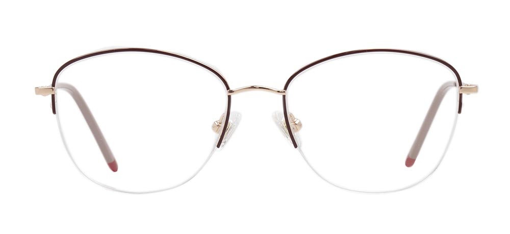 ROCOCO ROC 8651-C.01 Optik Genç,Yetişkin Kadın Oval Yarım Çerçeveli Titanyum - 1