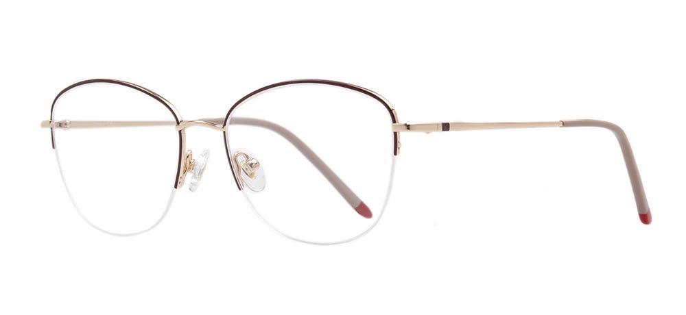 ROCOCO ROC 8651-C.01 Optik Genç,Yetişkin Kadın Oval Yarım Çerçeveli Titanyum - 2