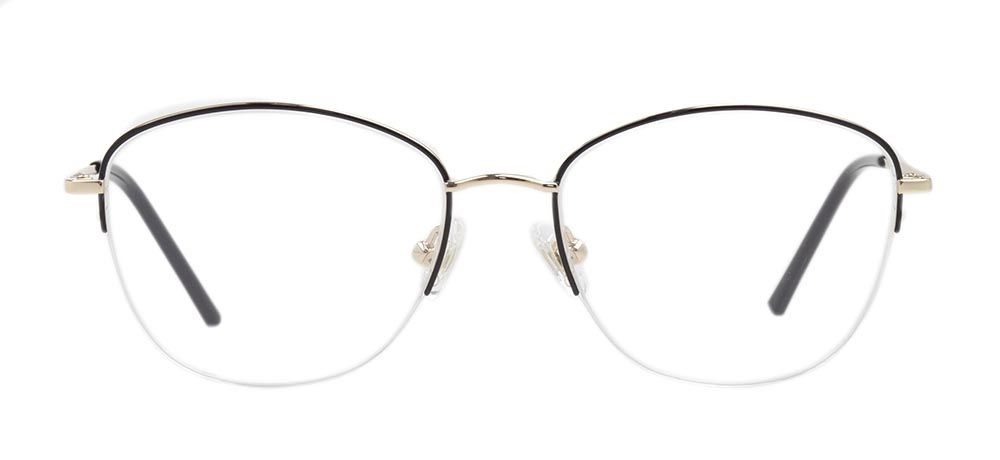 ROCOCO ROC 8651-C.02 Optik Genç,Yetişkin Kadın Oval Yarım Çerçeveli Titanyum - 1