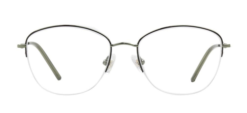 ROCOCO ROC 8651-C.03 Optik Genç,Yetişkin Kadın Oval Yarım Çerçeveli Titanyum - 1