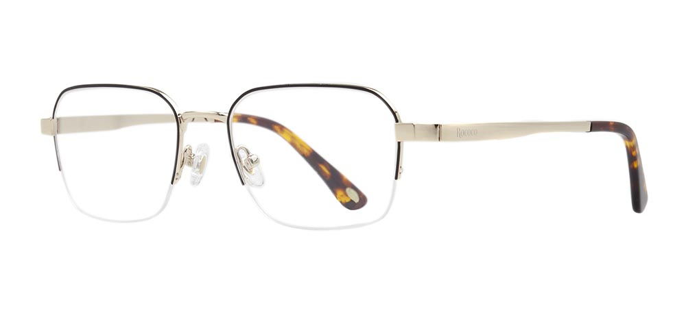 ROCOCO ROC 8652-C.01 Optik Genç,Yetişkin Erkek Köşeli Yarım Çerçeveli Titanyum - 2