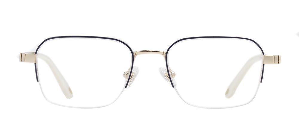 ROCOCO ROC 8652-C.02 Optik Genç,Yetişkin Erkek Köşeli Yarım Çerçeveli Titanyum - 1