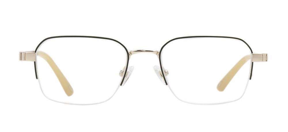 ROCOCO ROC 8652-C.03 Optik Genç,Yetişkin Erkek Köşeli Yarım Çerçeveli Titanyum - 1