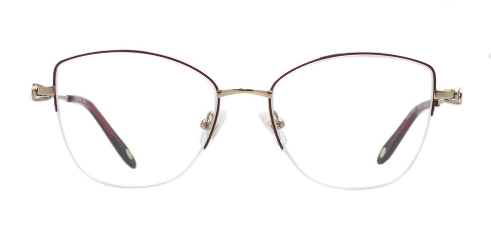 ROCOCO ROC 8654-C.01 Optik Genç,Yetişkin Kadın Çekik Yarım Çerçeveli Titanyum - 1