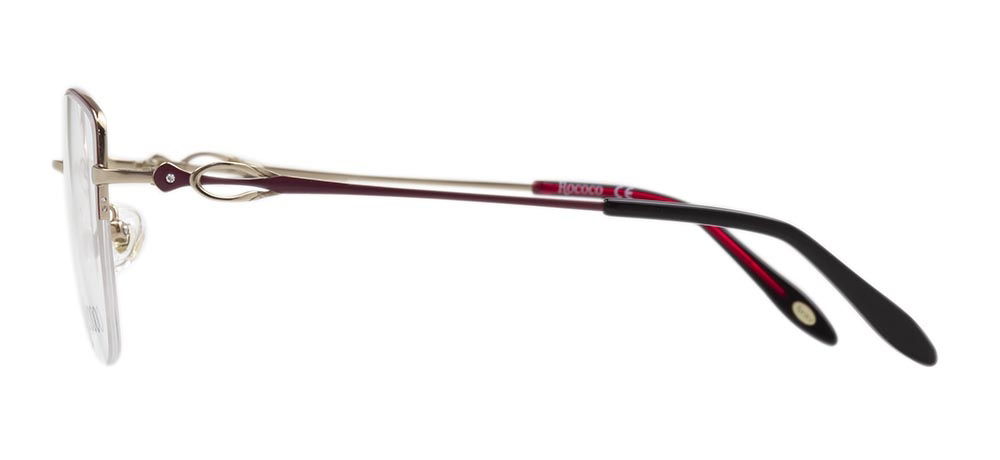 ROCOCO ROC 8654-C.01 Optik Genç,Yetişkin Kadın Çekik Yarım Çerçeveli Titanyum - 3