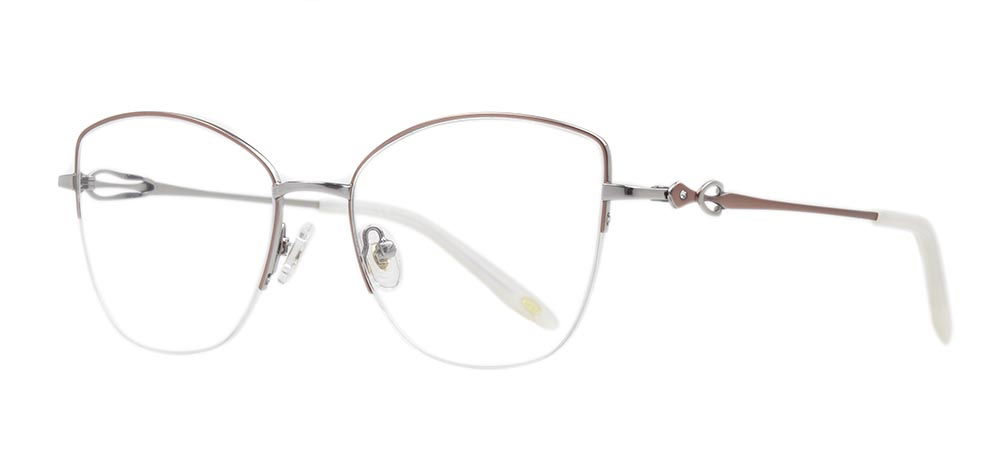 ROCOCO ROC 8654-C.02 Optik Genç,Yetişkin Kadın Çekik Yarım Çerçeveli Titanyum - 2