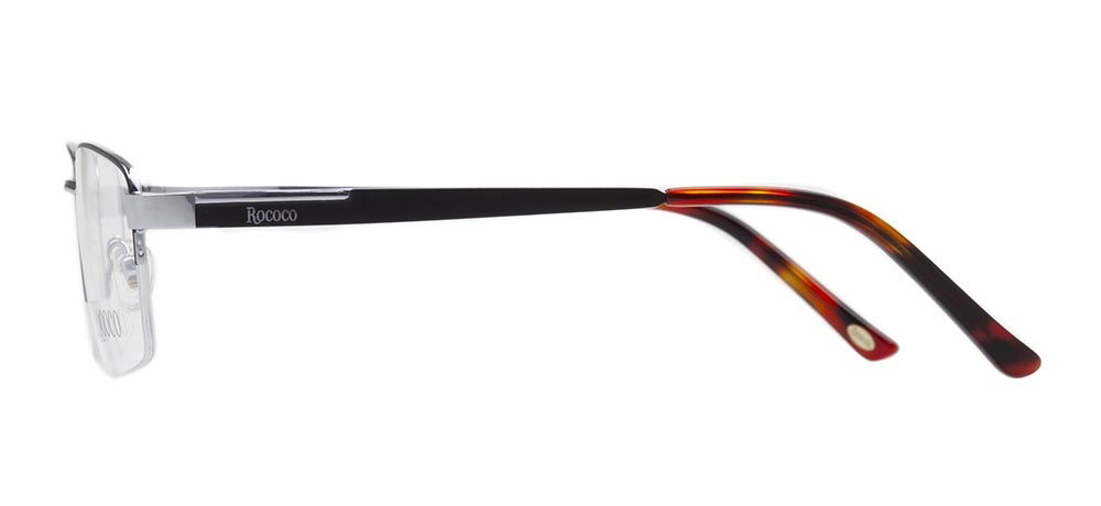 ROCOCO ROC 8656-C.01 Optik Genç,Yetişkin Erkek Köşeli Yarım Çerçeveli Titanyum - 3