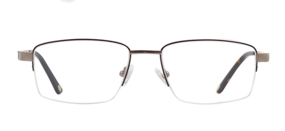 ROCOCO ROC 8656-C.03 Optik Genç,Yetişkin Erkek Köşeli Yarım Çerçeveli Titanyum - 1