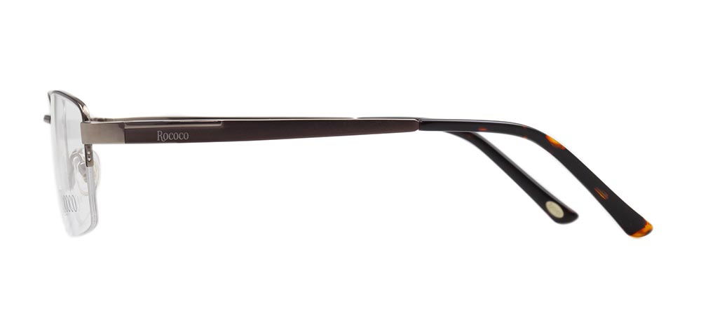 ROCOCO ROC 8656-C.03 Optik Genç,Yetişkin Erkek Köşeli Yarım Çerçeveli Titanyum - 3
