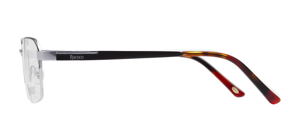 ROCOCO ROC 8657-C.01 Optik Genç,Yetişkin Erkek Köşeli Yarım Çerçeveli Titanyum - 3