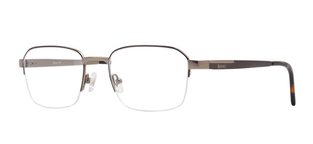 ROCOCO ROC 8657-C.03 Optik Genç,Yetişkin Erkek Köşeli Yarım Çerçeveli Titanyum - 2