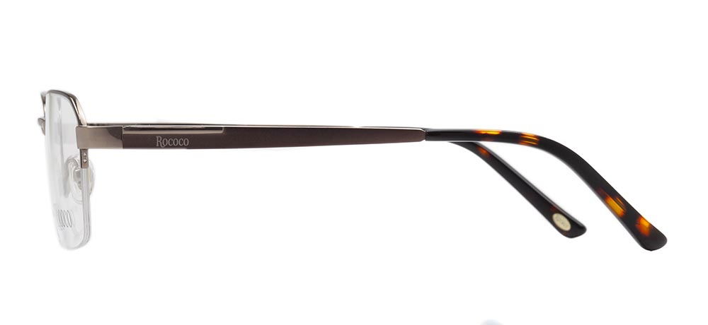 ROCOCO ROC 8657-C.03 Optik Genç,Yetişkin Erkek Köşeli Yarım Çerçeveli Titanyum - 3
