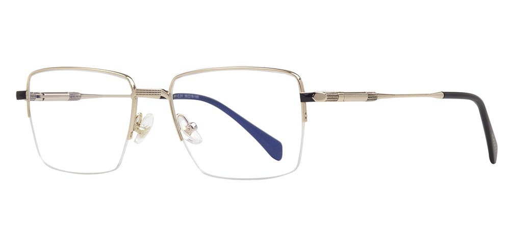 ROCOCO ROC 8661-C.01 Optik Genç,Yetişkin Erkek Köşeli Yarım Çerçeveli Titanyum - 2