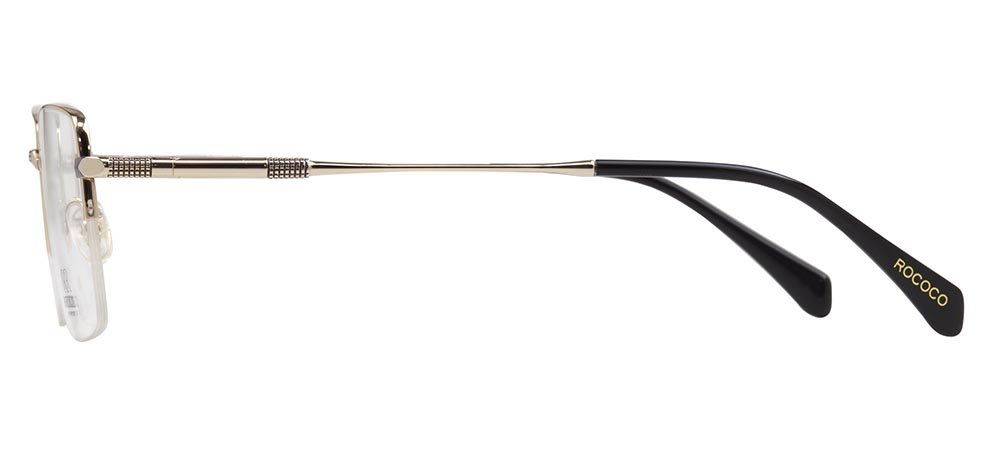 ROCOCO ROC 8661-C.01 Optik Genç,Yetişkin Erkek Köşeli Yarım Çerçeveli Titanyum - 3