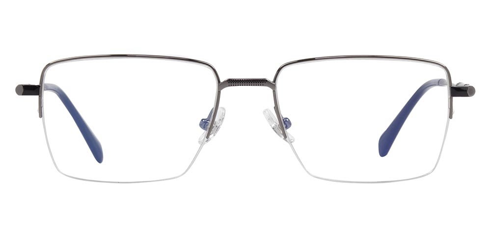 ROCOCO ROC 8661-C.02 Optik Genç,Yetişkin Erkek Köşeli Yarım Çerçeveli Titanyum - 1