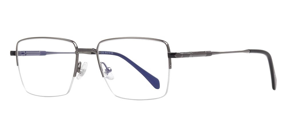 ROCOCO ROC 8661-C.02 Optik Genç,Yetişkin Erkek Köşeli Yarım Çerçeveli Titanyum - 2
