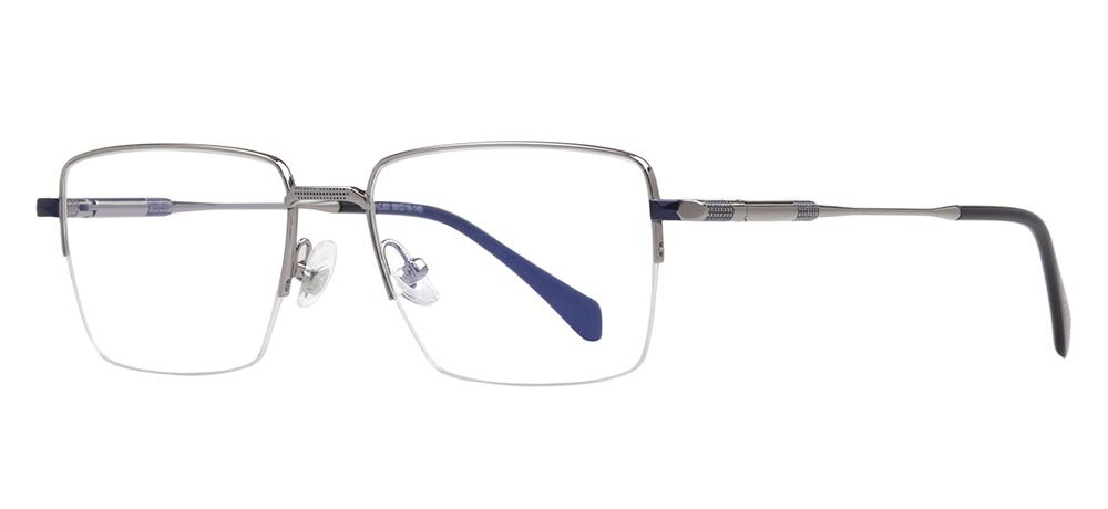 ROCOCO ROC 8661-C.03 Optik Genç,Yetişkin Erkek Köşeli Yarım Çerçeveli Titanyum - 2