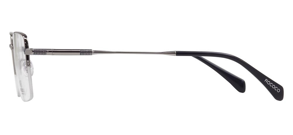 ROCOCO ROC 8661-C.03 Optik Genç,Yetişkin Erkek Köşeli Yarım Çerçeveli Titanyum - 3
