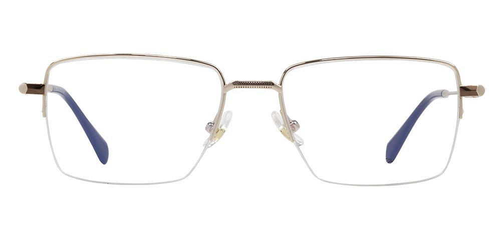 ROCOCO ROC 8661-C.04 Optik Genç,Yetişkin Erkek Köşeli Yarım Çerçeveli Grilamid TR90 - 1