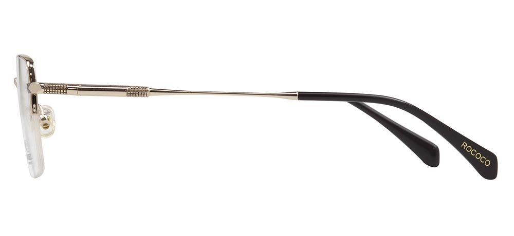 ROCOCO ROC 8661-C.04 Optik Genç,Yetişkin Erkek Köşeli Yarım Çerçeveli Grilamid TR90 - 3