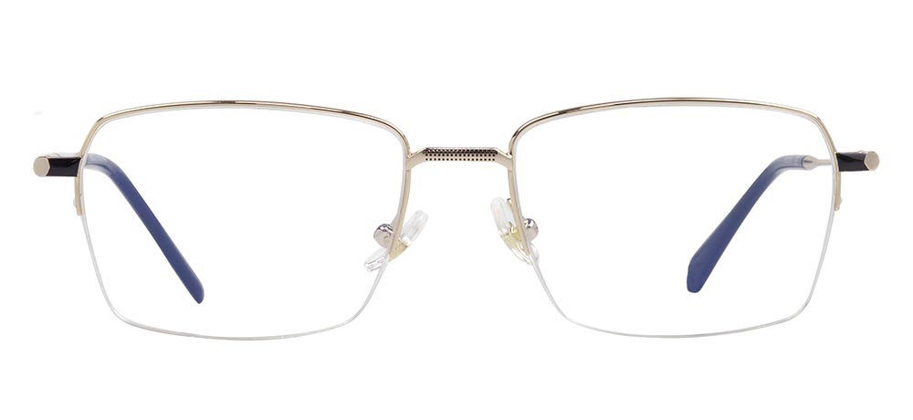 ROCOCO ROC 8662-C.01 Optik Genç Erkek,Kadın,Unisex Köşeli Yarım Çerçeveli Titanyum - 1