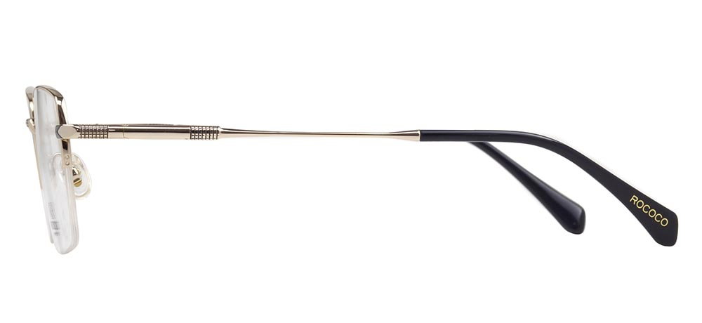ROCOCO ROC 8662-C.01 Optik Genç Erkek,Kadın,Unisex Köşeli Yarım Çerçeveli Titanyum - 3