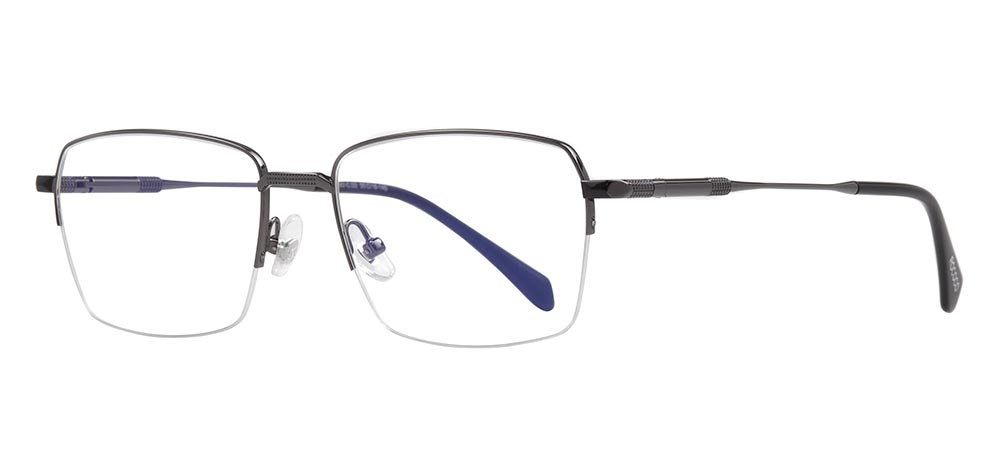 ROCOCO ROC 8662-C.02 Optik Genç,Yetişkin Erkek Köşeli Yarım Çerçeveli Titanyum - 2