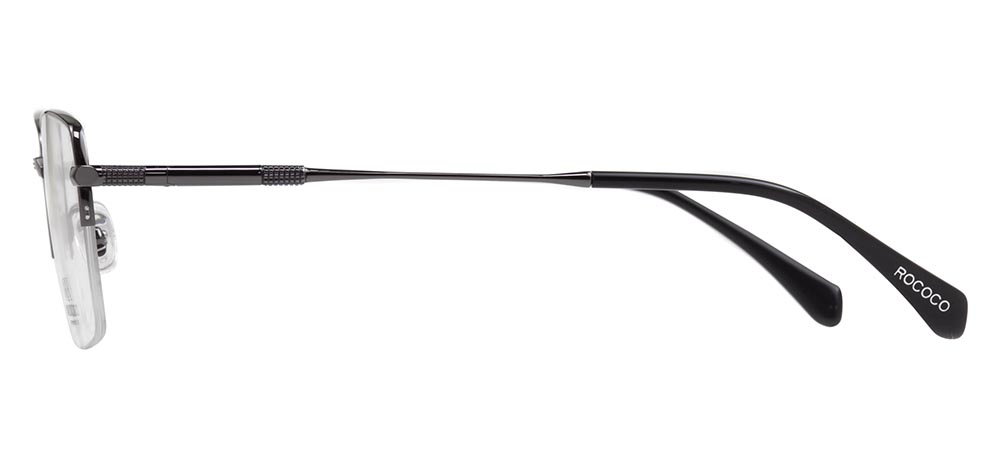 ROCOCO ROC 8662-C.02 Optik Genç,Yetişkin Erkek Köşeli Yarım Çerçeveli Titanyum - 3